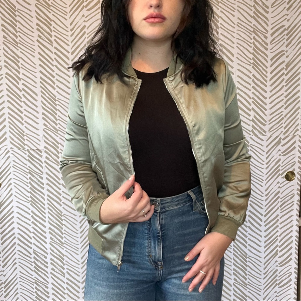 Carli Bybel X Missguided Satin Bomber Jacket